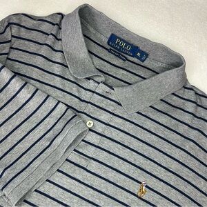 Polo by Ralph Lauren Heather Gray and Navy Striped Shirt